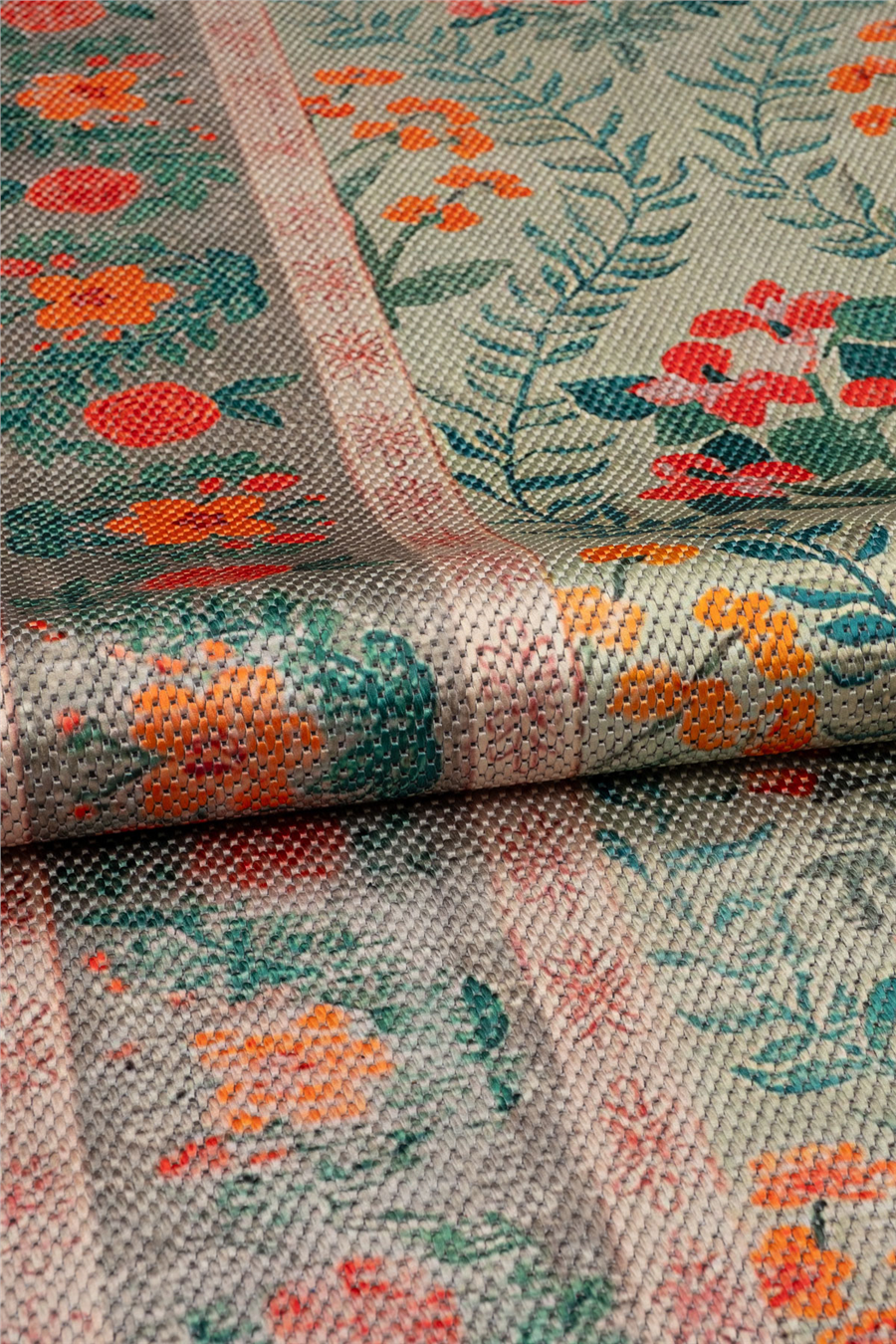 Yeşil Zamanın İzi Modern Vintage Sisal Halı